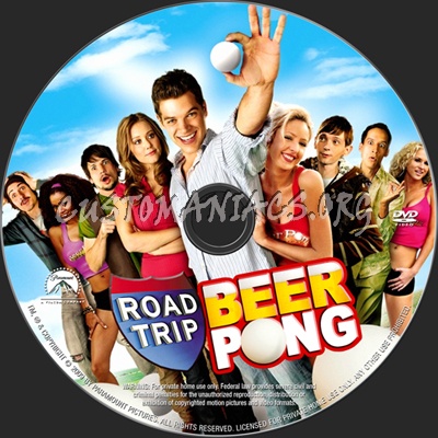 Road Trip Beer Pong dvd label
