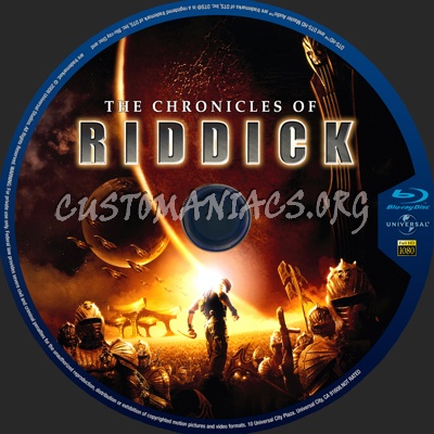 The Chronicles of Riddick blu-ray label