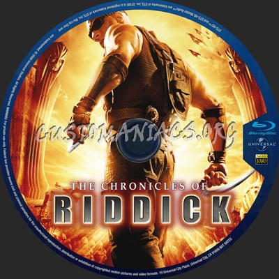 The Chronicles of Riddick blu-ray label