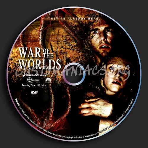 War Of The Worlds dvd label