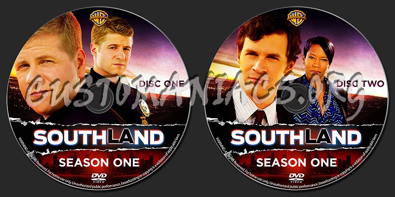 SOUTHLAND - Season 1 dvd label