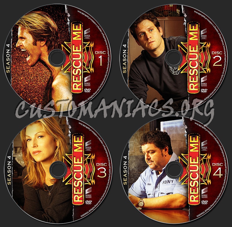 RESCUE ME - Season 4 dvd label