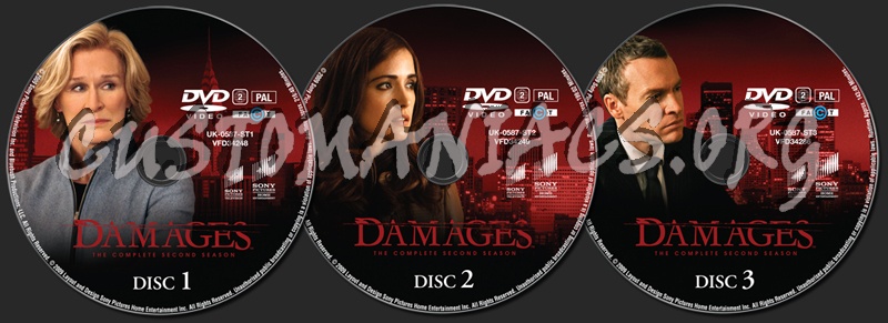 Damages Season 2 dvd label