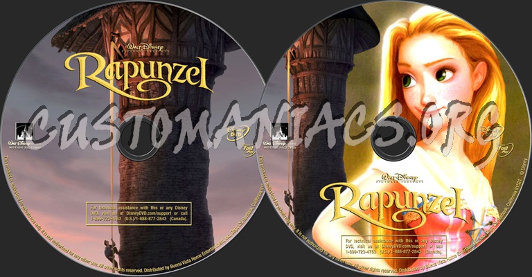 Rapunzel dvd label