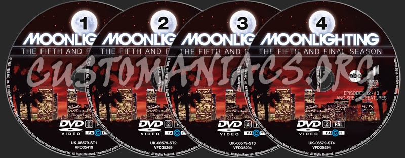 Moonlighting Season 5 dvd label