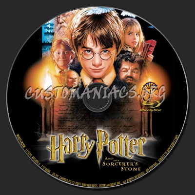 Harry Potter and the Sorcerer's Stone blu-ray label