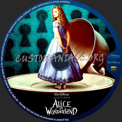 Alice in Wonderland blu-ray label