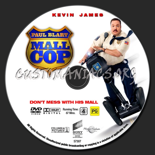 Paul Blart Mall Cop dvd label