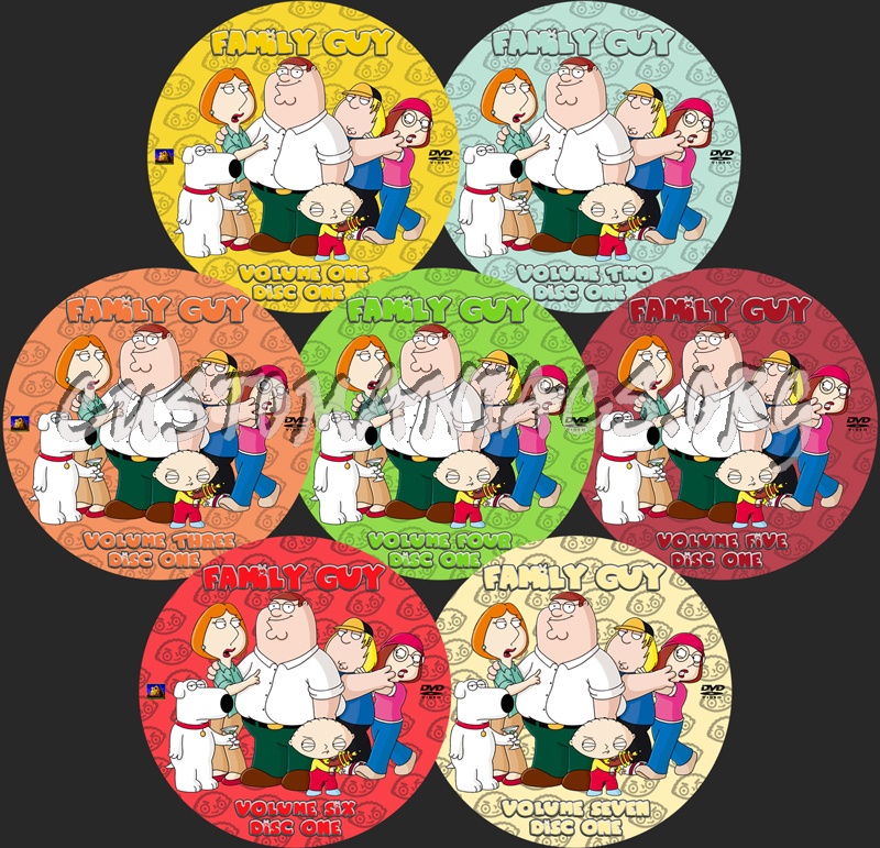 Family Guy Vol 1-5 dvd label - DVD Covers & Labels by Customaniacs, id ...