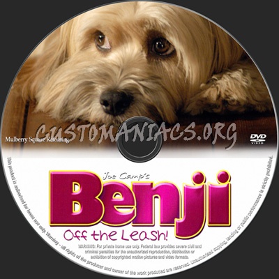 Benji Off the Leash dvd label