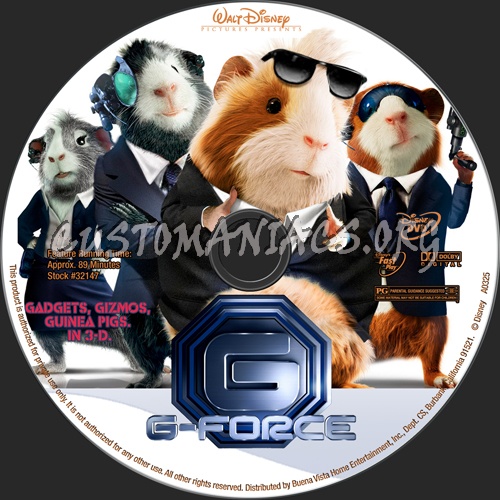 G-Force dvd label