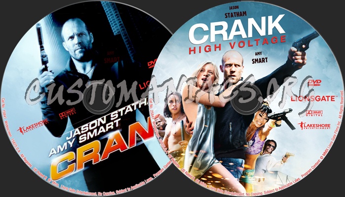 Crank 1 & 2 dvd label