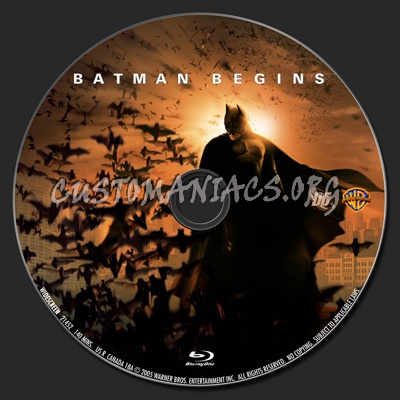 Batman Begins blu-ray label