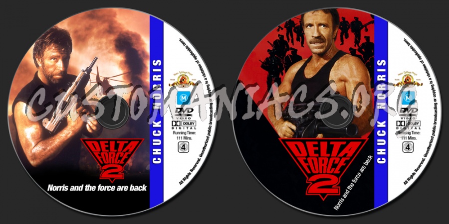 Chuck Norris Collection - Delta Force 2 dvd label