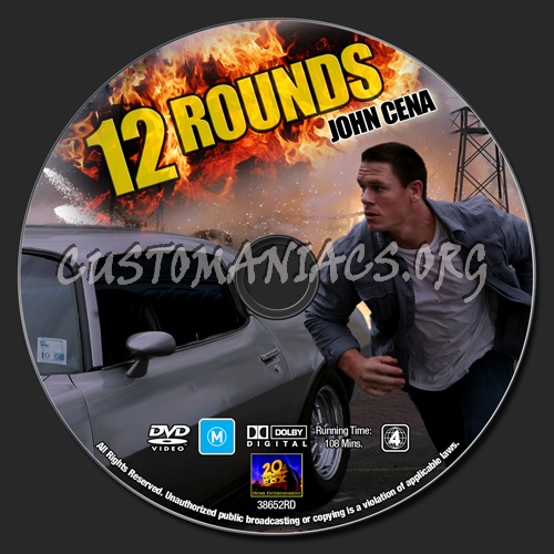 12 Rounds dvd label