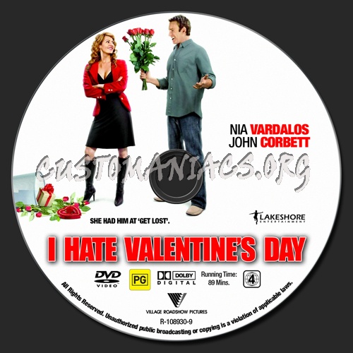 I Hate Valentine's Day dvd label