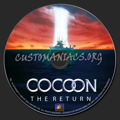 Cocoon The Return dvd label