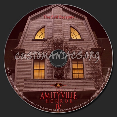 The Amityville Horror 4 - The Evil Escapes dvd label