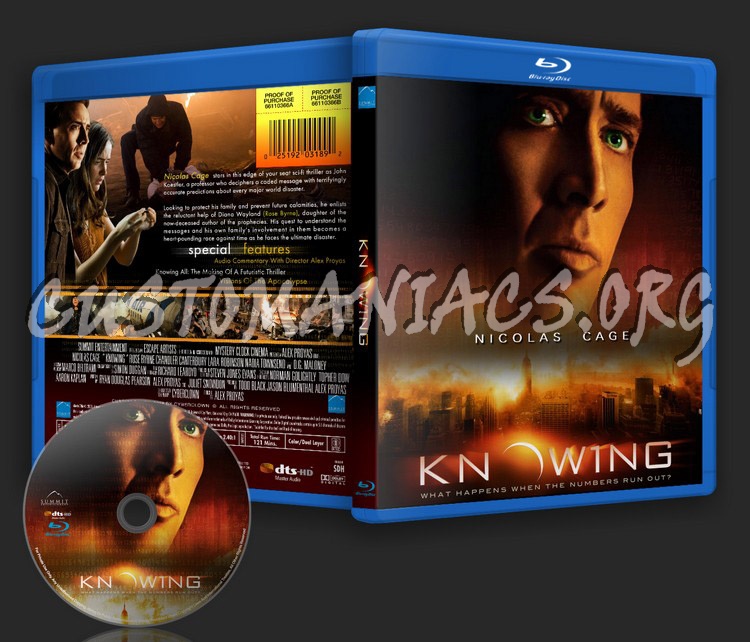 Knowing blu-ray cover