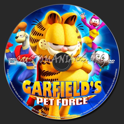 Garfield's Pet Force dvd label