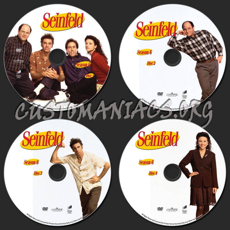 Seinfeld Season 6 dvd label