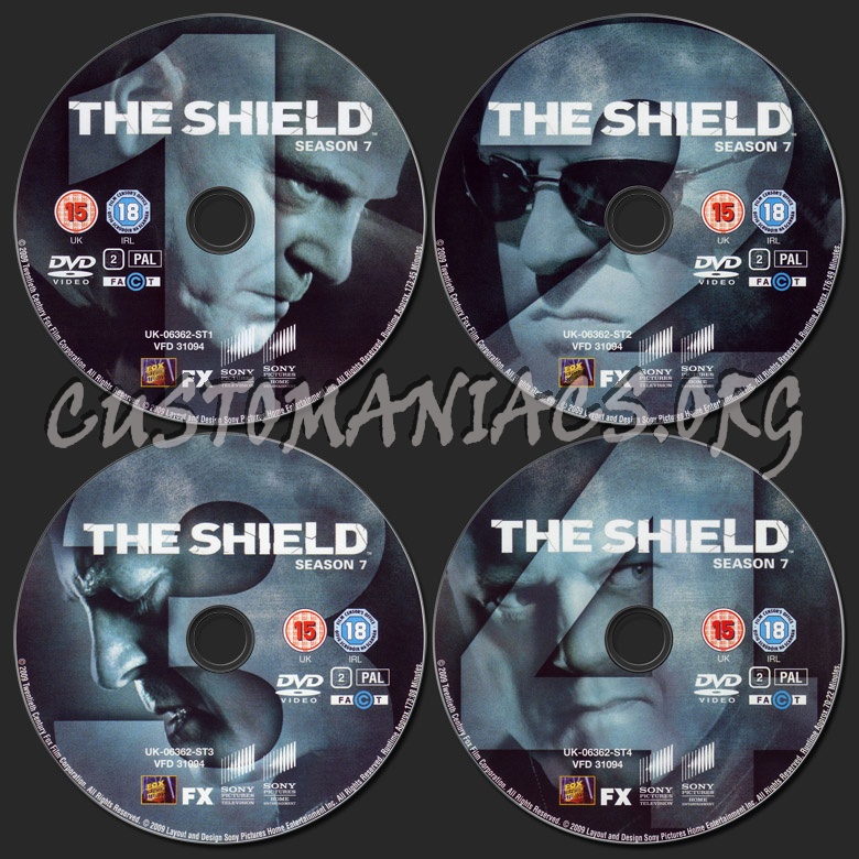 The Shield Season 7 dvd label