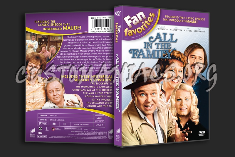 Fan Favorites: All in the Family dvd cover