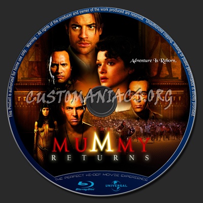 The Mummy Returns dvd label