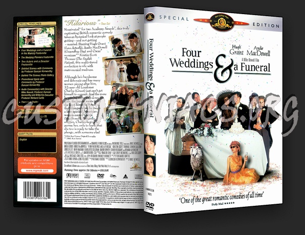 Four Weddings And A Funeral Dvd Cover Dvd Covers Labels By