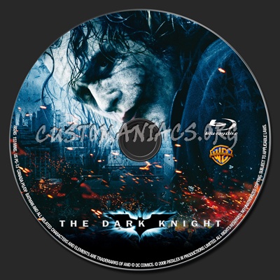 The Dark Knight dvd label