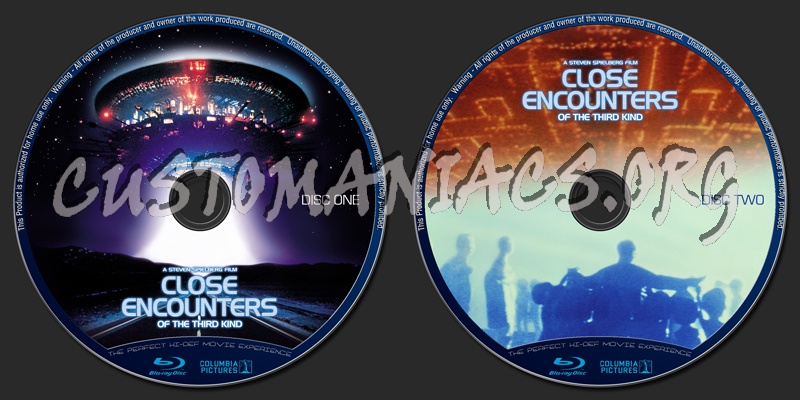 Close Encounters Of The Third Kind blu-ray label