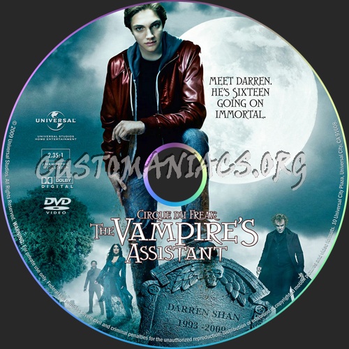 Cirque du Freak: The Vampire's Assistant dvd label