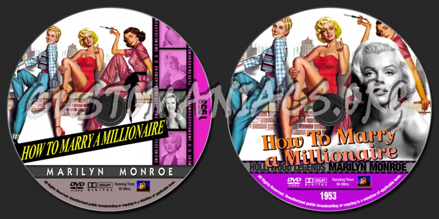 Marilyn Monroe Collection - How To Marry A Millionaire dvd label