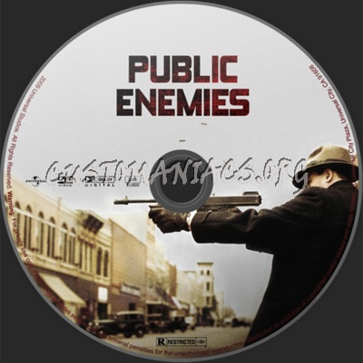 Public Enemies dvd label