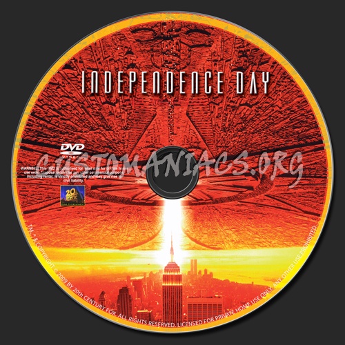 Independence Day dvd label