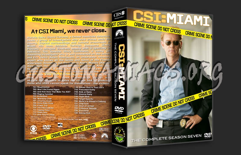 CSI: Miami - Season 7 dvd cover