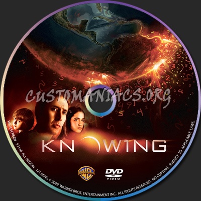 Knowing dvd label