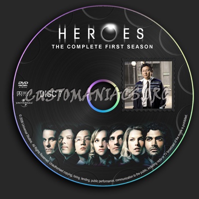 Heroes - Season 1 dvd label