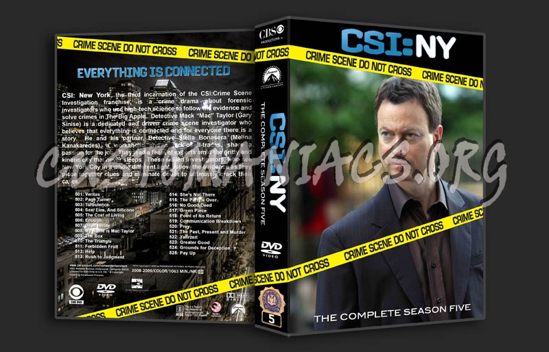 CSI: NY - Season 5 dvd cover