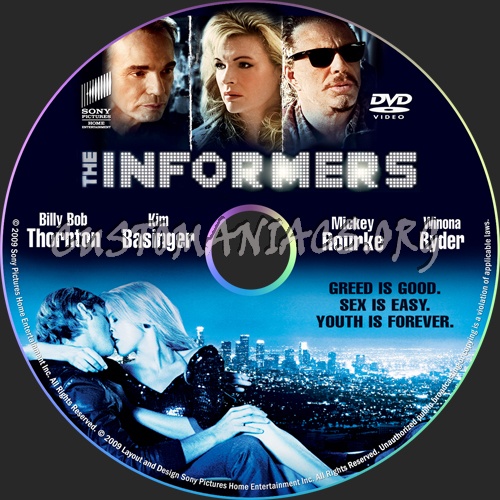 The Informers dvd label