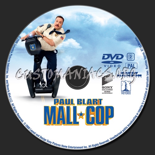 Paul Blart Mall Cop dvd label