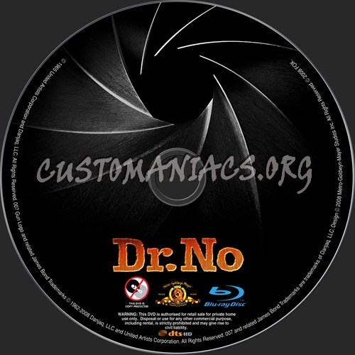 Dr No blu-ray label