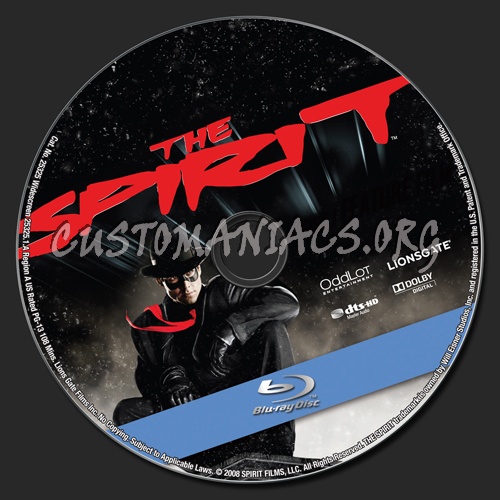 The Spirit blu-ray label