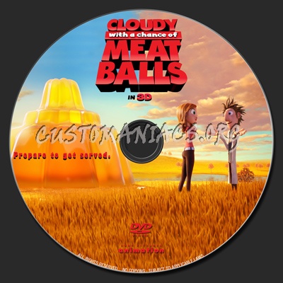 Cloudy With A Chance Of Meatballs dvd label