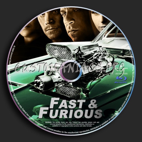 Fast & Furious blu-ray label