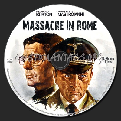 Massacre In Rome dvd label