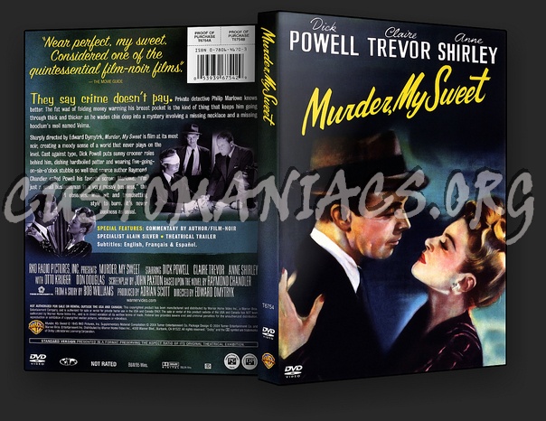 Murder, My Sweet dvd cover