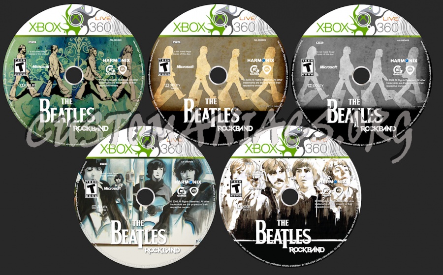 The Beatles: Rockband dvd label