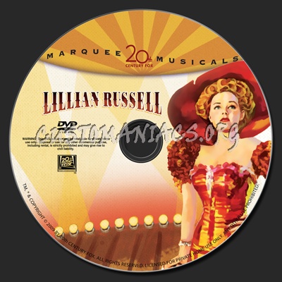 Lillian Russell dvd label