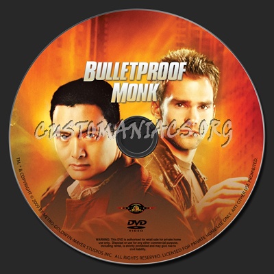 Bulletproof Monk dvd label